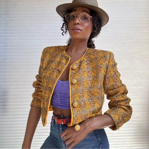 Vintage Jackets & Blazers - Mimmina 80’s Vintage Cropped Coat